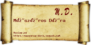 Mészáros Dóra névjegykártya